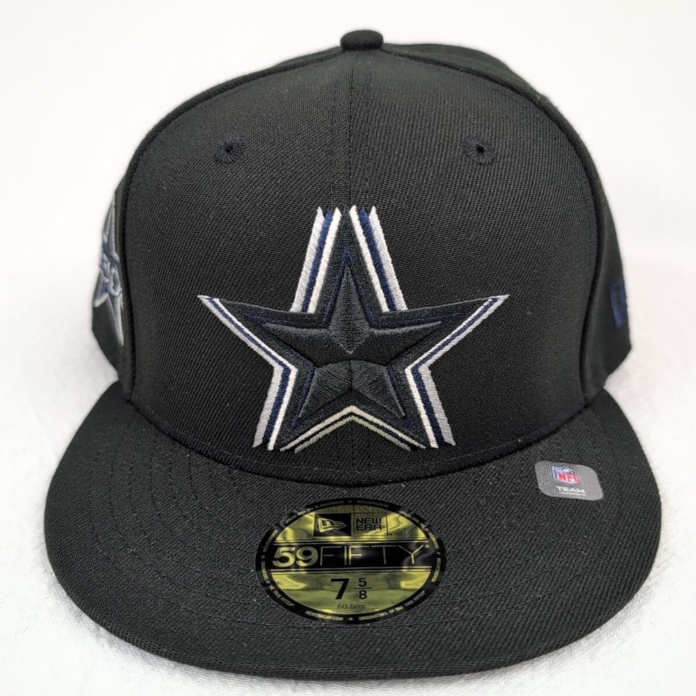 NEW ERA 5950 59FIFTY DALLAS COWBOYS FITTED HAT 7-5/8 SIDE PATCH TEAM HEADWEAR